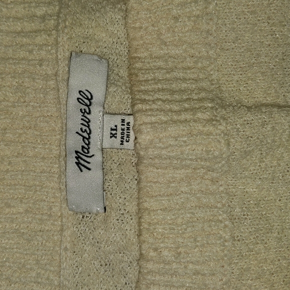 Madewell Cream Sweater with Multicolor Geometric Pattern - Picture 2 of 6